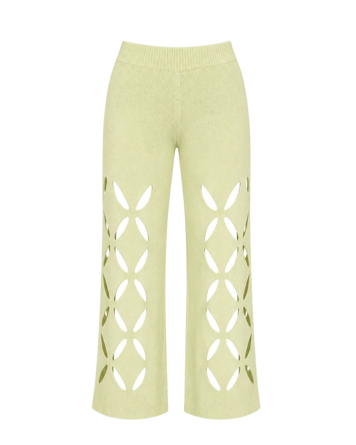 ZEVEN KNITTED RIBBED PANTS