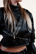 ZEVEN GREENY LEATHER JACKET image 1