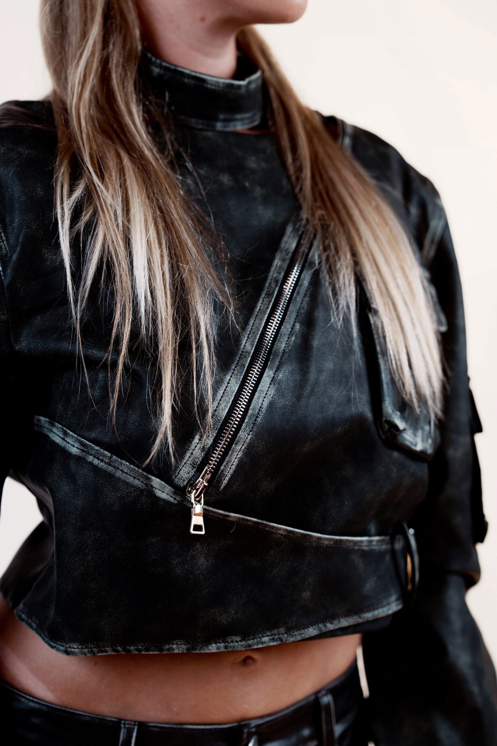 ZEVEN GREENY LEATHER JACKET image 1