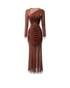 ZEVEN RUCHED LONG DRESS