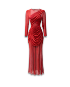 ZEVEN RUCHED LONG DRESS