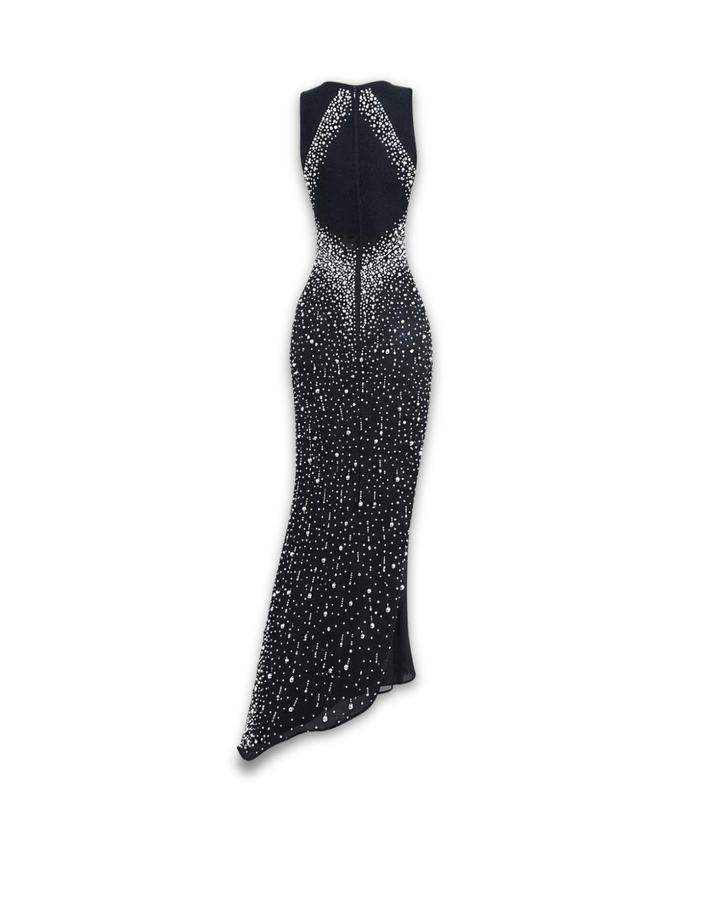 ZEVEN ASYMCRISTAL LONG DRESS