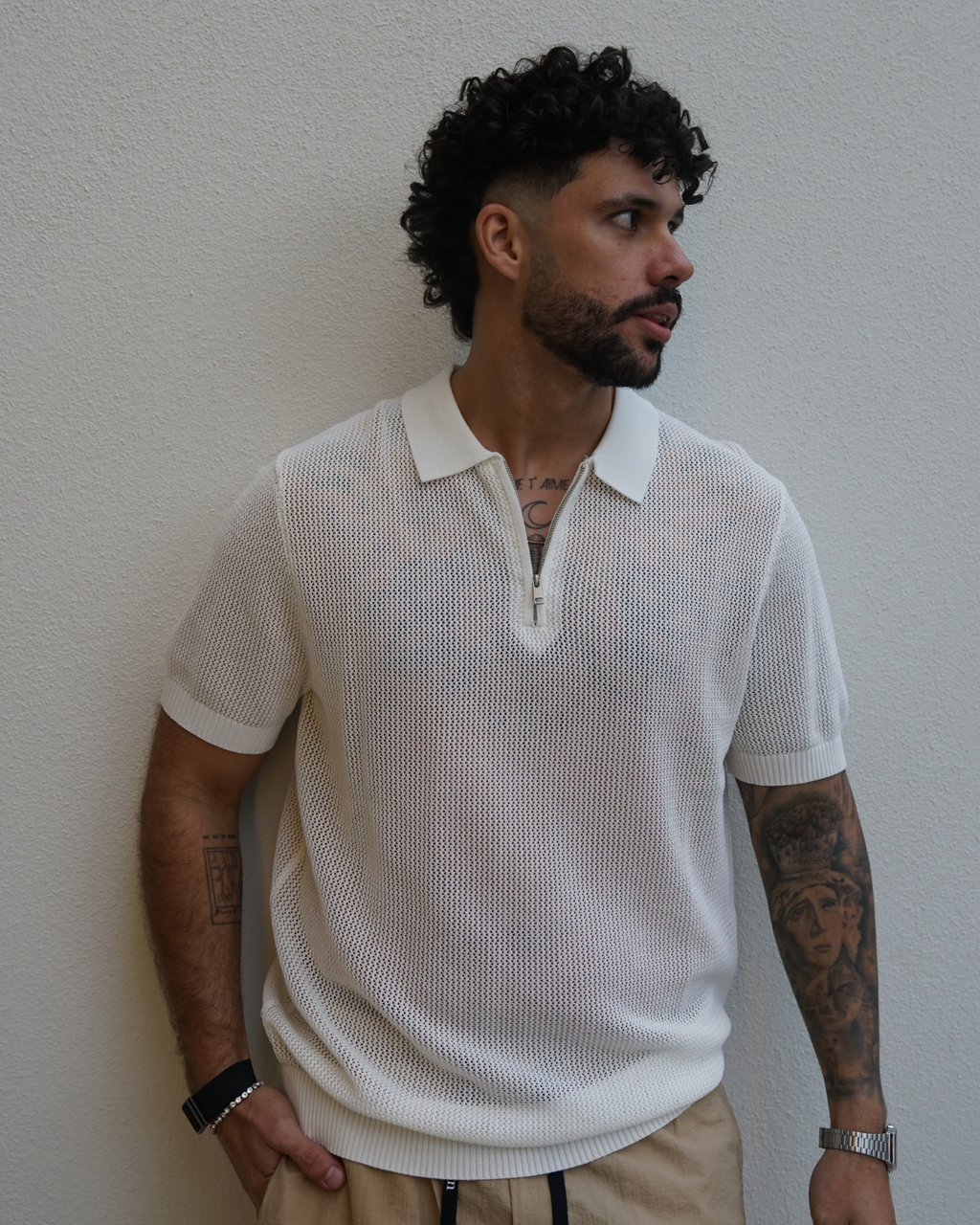 ZEVEN COAST ZIP POLO