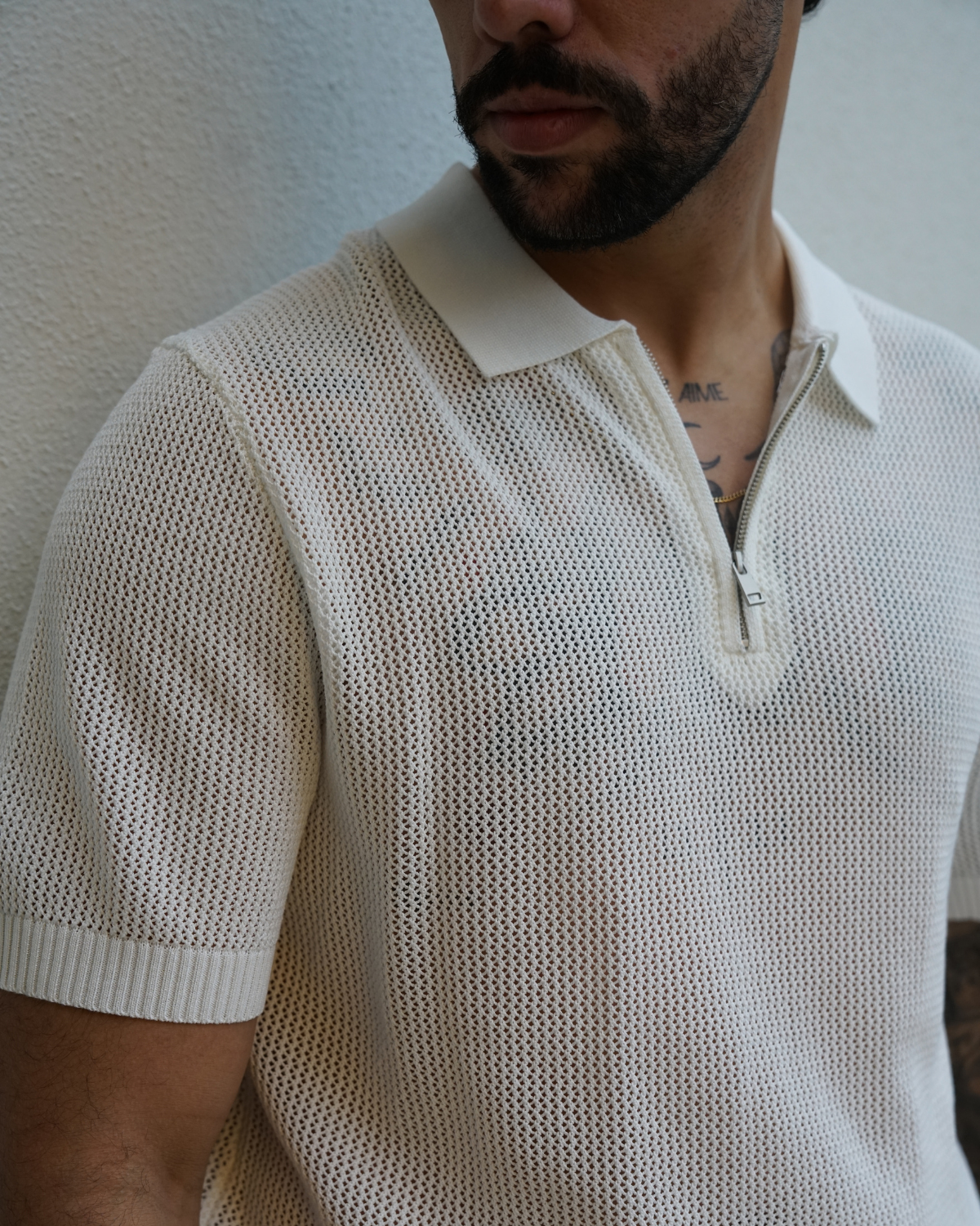 ZEVEN COAST ZIP POLO