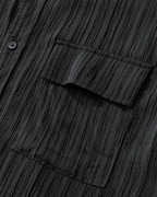 ZEVEN NOIR PLEATED SHIRT