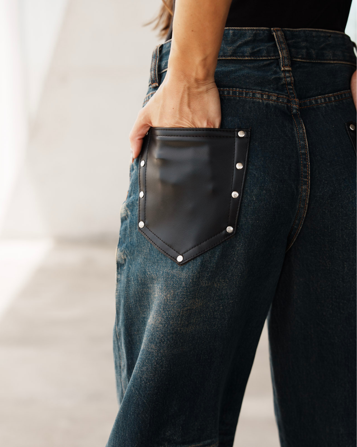ZEVEN INPOCKET LEATHER JEANS