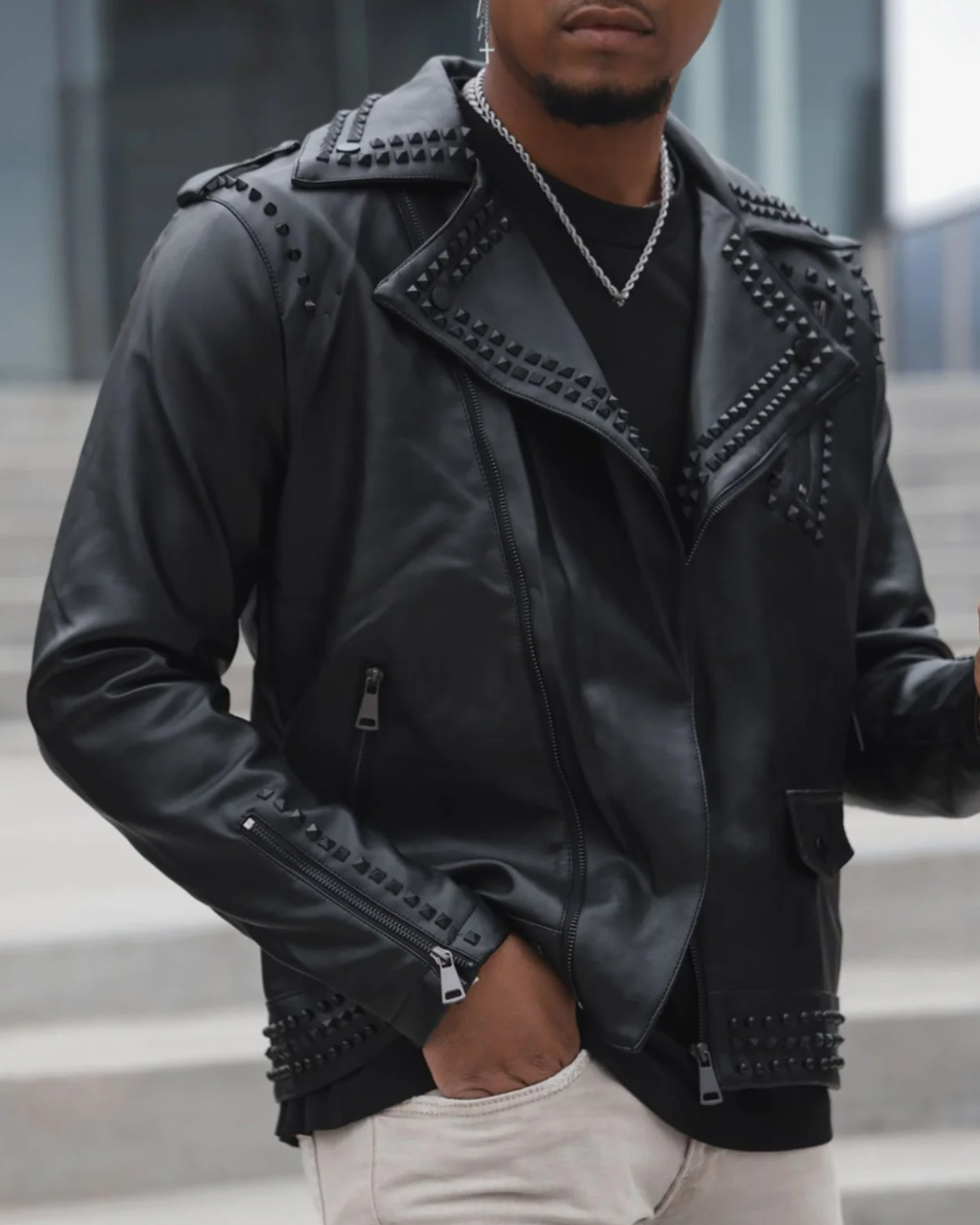 ZEVEN MOTO LEATHER JACKET