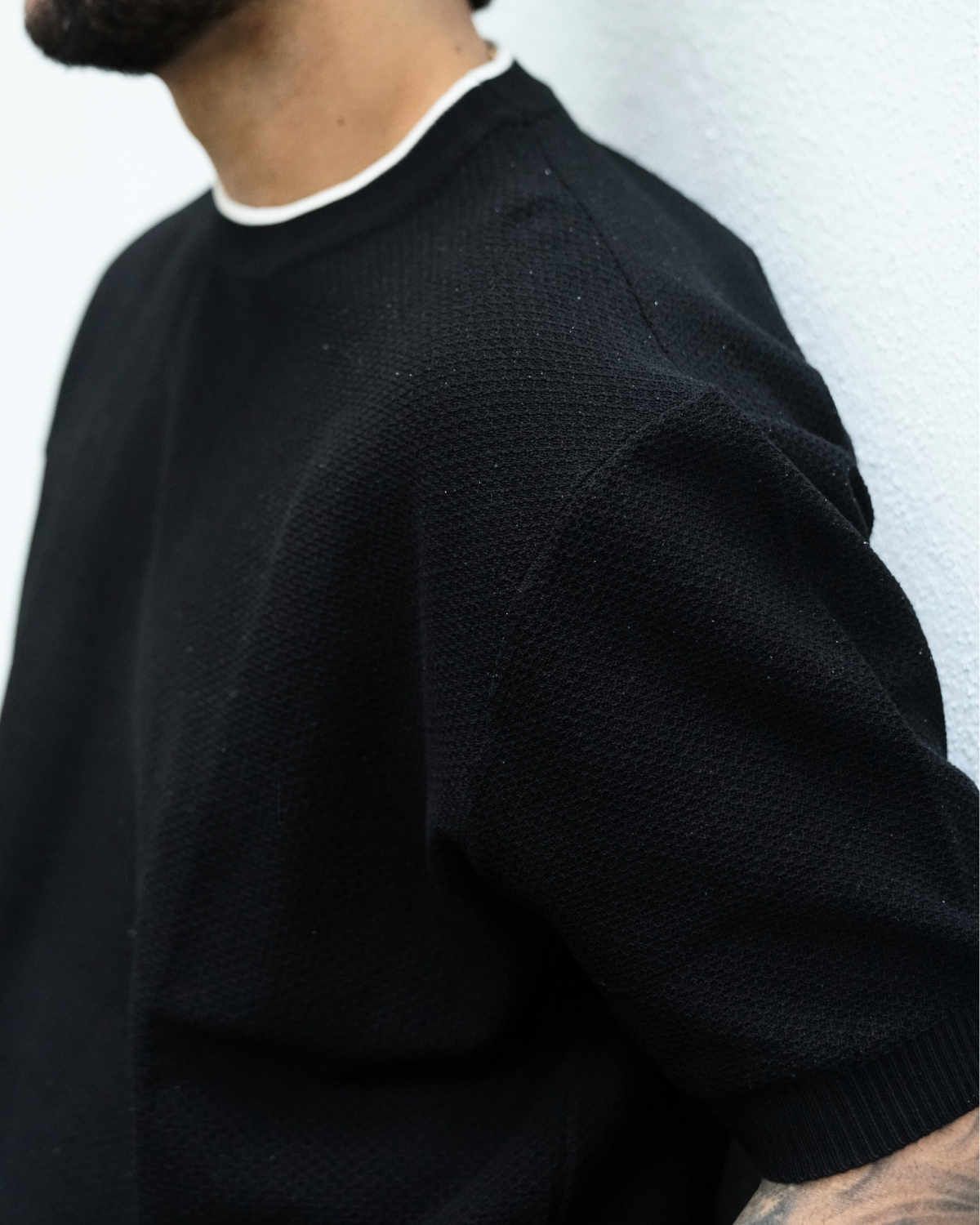 ZEVEN CONTRAST KNIT TEE