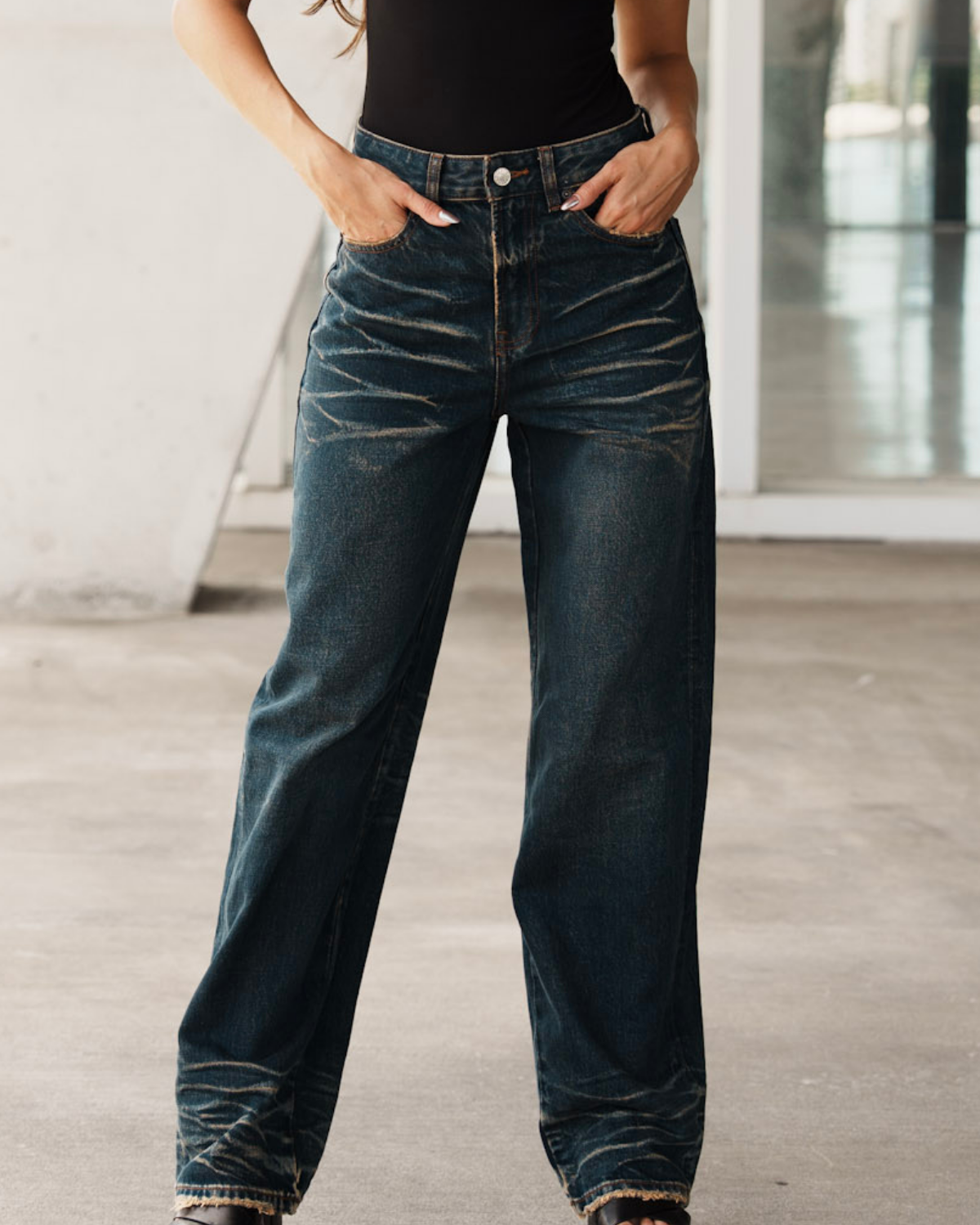 ZEVEN INPOCKET LEATHER JEANS