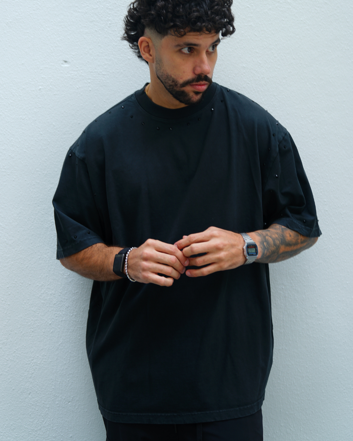 ZEVEN STUDDED OVERSIZE TEE