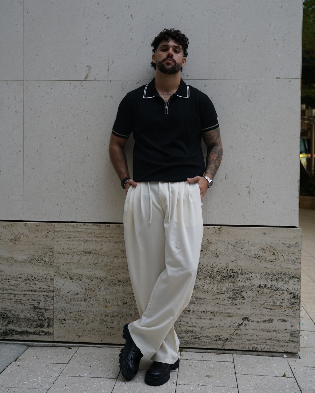 ZEVEN EDGE ZIP POLO