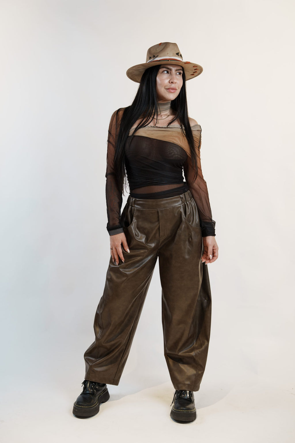 TABACO LEATHER PANT image 1